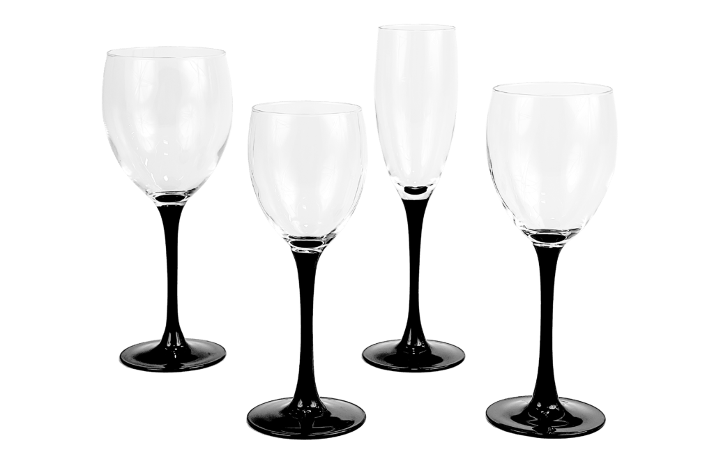 Black Stem Glassware (limited) | A Classic Party Rental